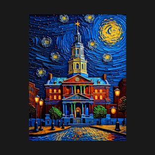 Independence Hall im starry night T-Shirt