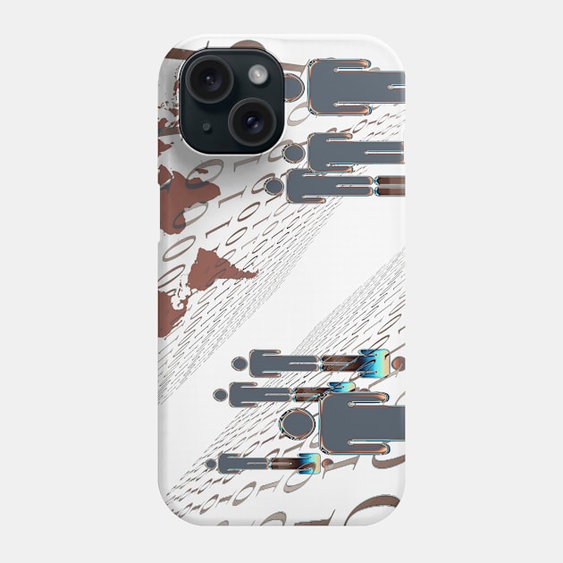 Humanity in digital era Phone Case by rolffimages