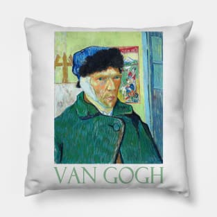 Self-Portrait with Bandaged Ear by Vincent Van Gogh Pillow