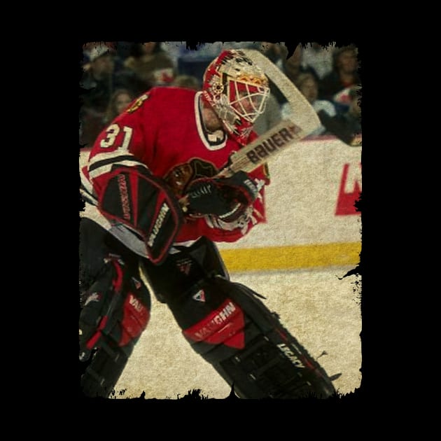 Jeff Hackett, 1996 in Chicago Blackhawks (173 GP) by Momogi Project