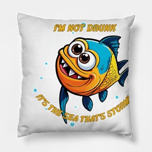 The drunken fish Pillow