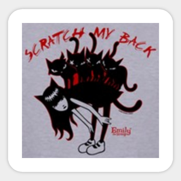 Cat Scratch Emily The Strange Sticker Teepublic