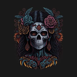 Women Skull Face T-Shirt