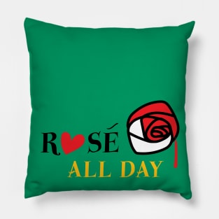 Rosé All Day – Queen of Hearts Pillow