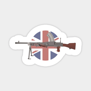 Bren Light Machine Gun with British Flag Magnet