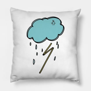 Cloud Rainy Thunder Hand Drawing Pillow