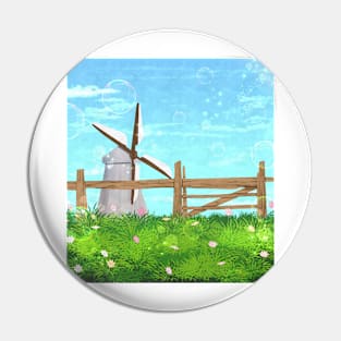 Peace- Country windmill Pin