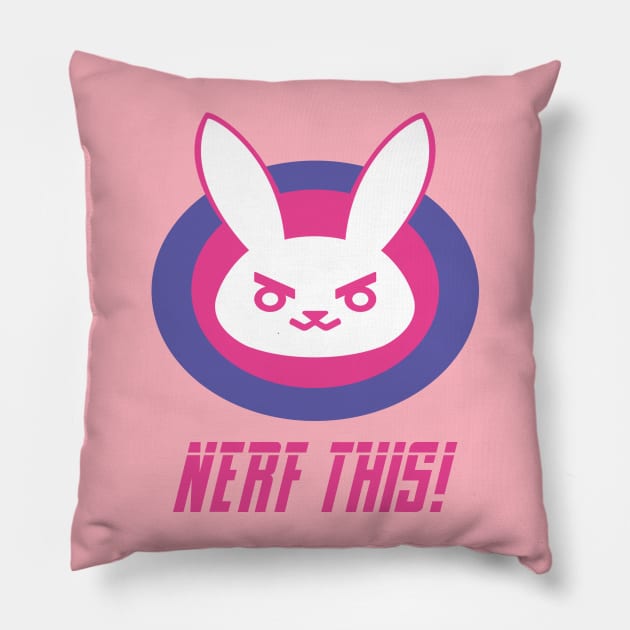 D.Va – Nerf This! Pillow by fandemonium