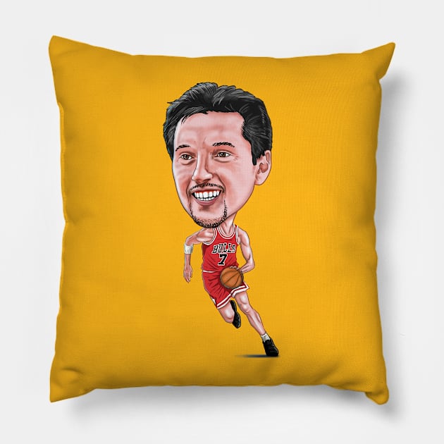 Toni Kukoč caricature Pillow by tabslabred