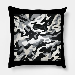 Black White Camo Pillow