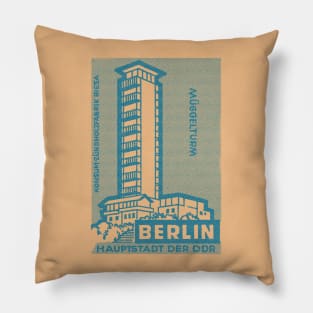 Berlin Haupstadt Vintage Styled Stamp/Matchbook Design Pillow