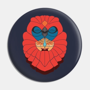 Praying Owl in Red Pin