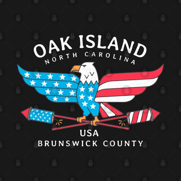 Oak Island, NC Summer Patriotic Pride Fourth of July by Contentarama