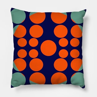 1970s style abstract geometrical design Pillow