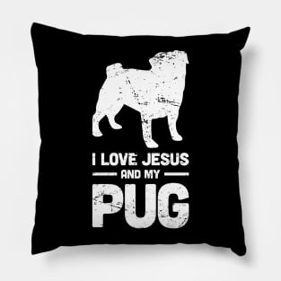 Pug - Funny Jesus Christian Dog Pillow