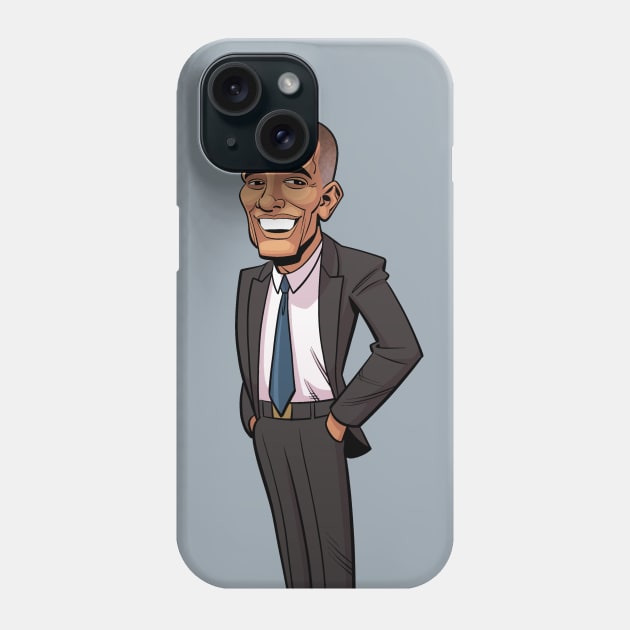 Barack Obama Caricature Phone Case by tommartinart