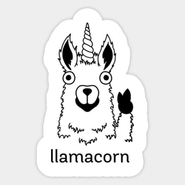 Llamacorn Llama Unicorn Funny Gift Llamacorn Sticker Teepublic