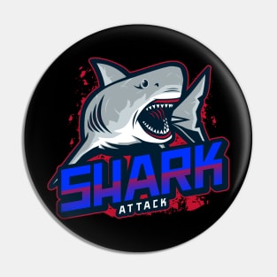 Shark attack Pin