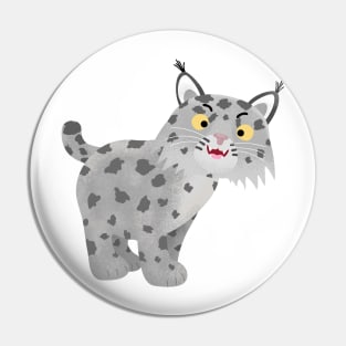 Cute mean bobcat lynx cartoon Pin