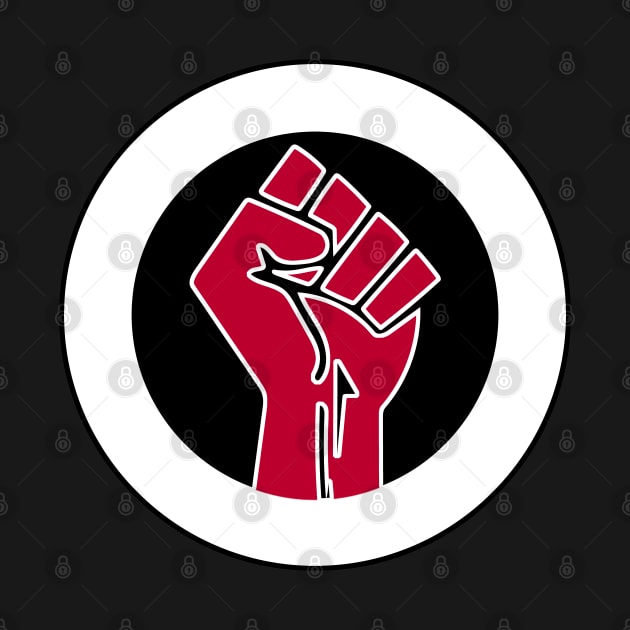 Black Lives Matter Fist Circled Flag Japan by aaallsmiles