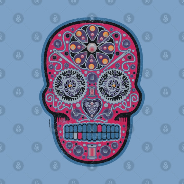 Mexican Sugar Skull Masochistic Black Cherry by DanielLiamGill