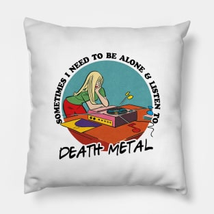 Death Metal Music Obsessive Fan Design Pillow