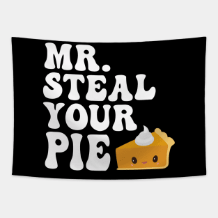 Funny Mr Steal Your Pie Thanksgiving Tapestry