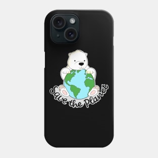 Save the planet! Save the polar bear! Phone Case