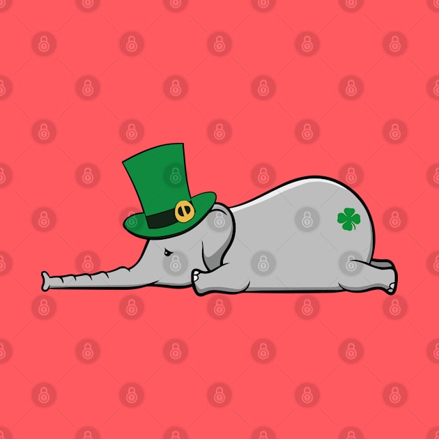 Funny St Patricks Day Irish Drunk Elephant Gift by MrTeee