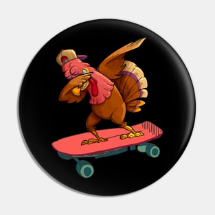 Dabbing Turkey Thanksgiving Day Pilgrim Boys Girls Funny Dab Pin