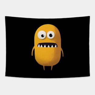 Yellow Cute Little Monster Tapestry