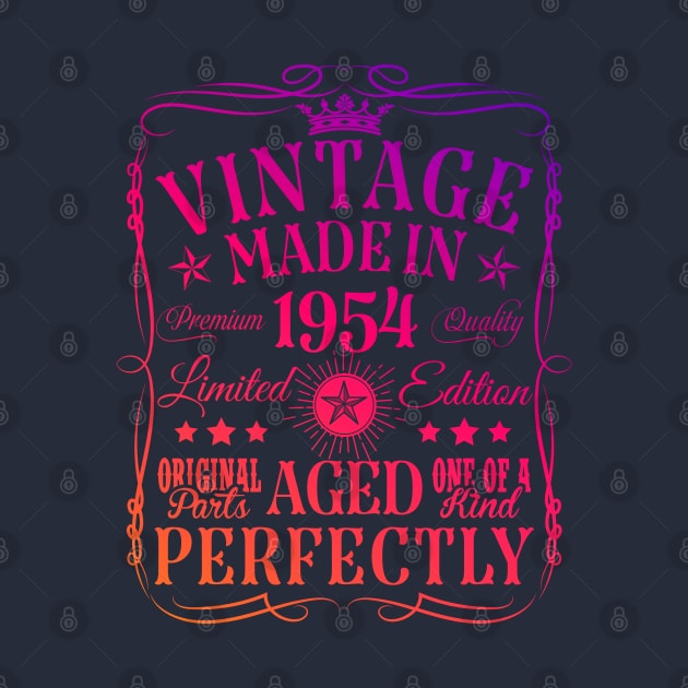 Vintage 70th Birthday Decorations Vintage 1954 70 Birthday by CreativeShirt