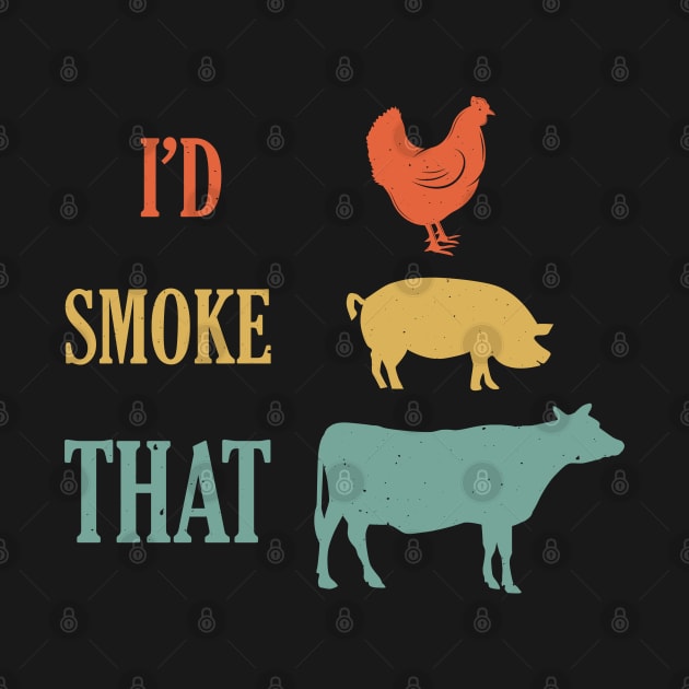 BBQ Lovers I'd Smoke That by WassilArt