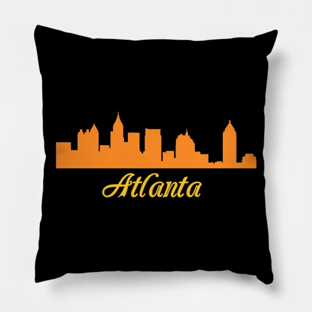 Atlanta Skyline Pillow by Sarah Creations