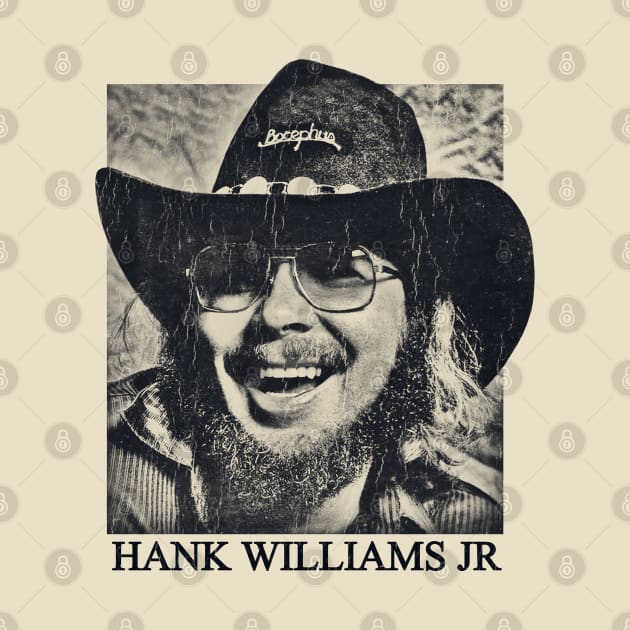 Retro vintage Hank Williams Jr by DudiDama.co