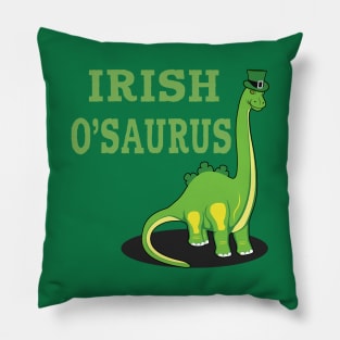 St Patrick's Day Irish Dinosaur St Paddy's Day Shamrock Gift Pillow