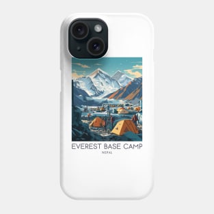 A Pop Art Travel Print of Mount Everest - Nepal Phone Case