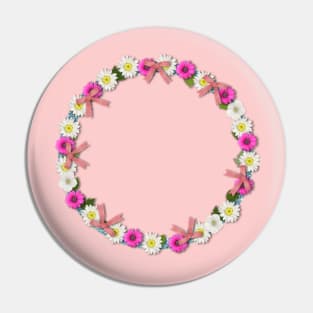 Circle Floral, Flowers Pin