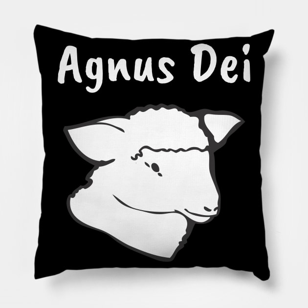 Agnus Dei Lamb of God Jesus Christ Pillow by Foxxy Merch