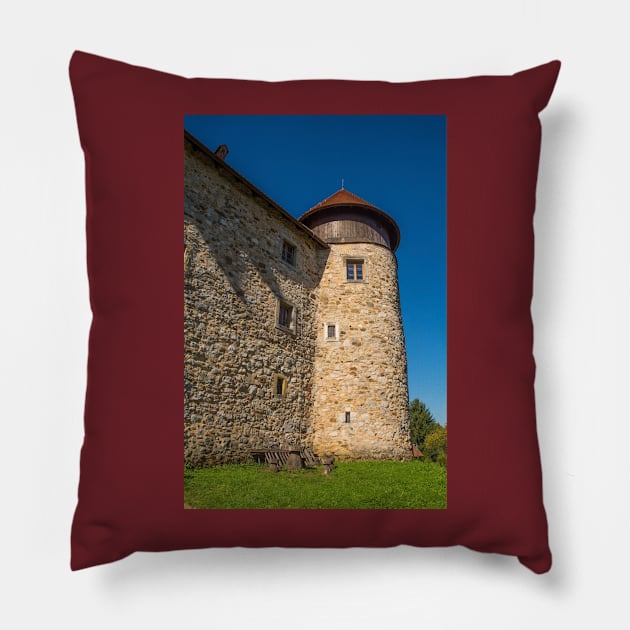 Dubovac Castle in Karlovac, Croatia Pillow by jojobob