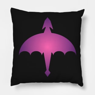 Purple Hot Pink Simple Dragon Design Pillow