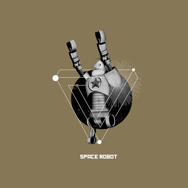 Space robot minimalism by ZCardula