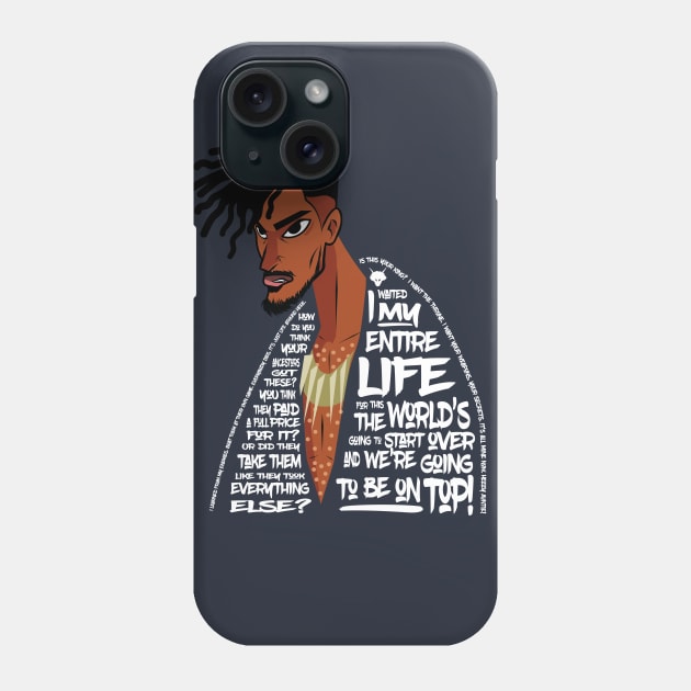 Killmonger's Words Phone Case by Jones Factory