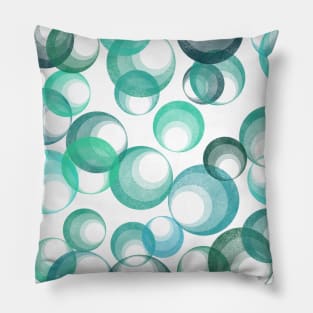 Soap Bubbles | Blue Underwater Bubbles Pillow