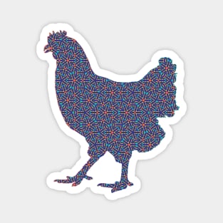 Patterned Chicken Magnet