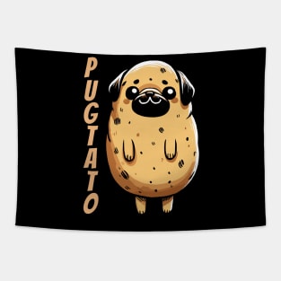 Pugtato Couch Potato Pug Dog Tapestry