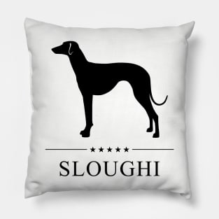 Sloughi Black Silhouette Pillow