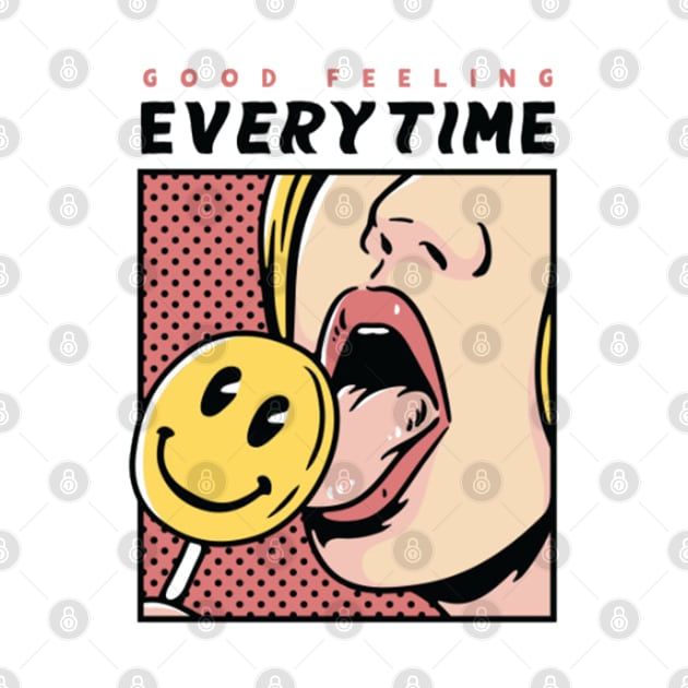 Feeling Good-Smile Pop Art by claracutshaw