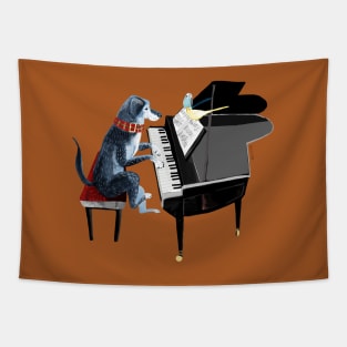 Doggy Piano Lessons Tapestry