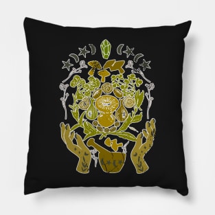 Kitchen Witchcraft Forager Herbalist Pillow